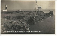 Portland Dorset - lighthouse and Pulpit Rock - Posted 1928