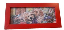 Vintage framed red rectangular - vintage,