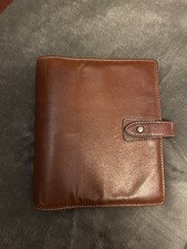 Filofax Malden A5 Leather Personal Organiser Ochre Brown Tan Planner
