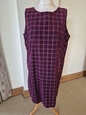 BNWT Ladies Size 20 Laura Ashley Dark Pink Sleeveless Pinafore Dress RRP £75