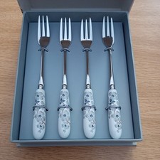 Laura Ashley Porcelain Iona Cake Forks Set Of Four.  Boxed. In good condition.