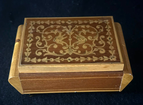 Vintage italian inlaid - inlaid, wooden