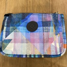 Kipling Toiletry/Cosmetics Bag Multicolor  2 Zippered Compartments EUC