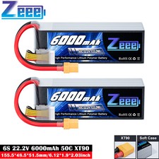 2x Zeee 22.2V 6S Lipo Battery
