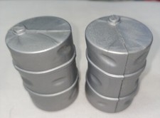 Set Of 2 Gray Plastic Toy Oil