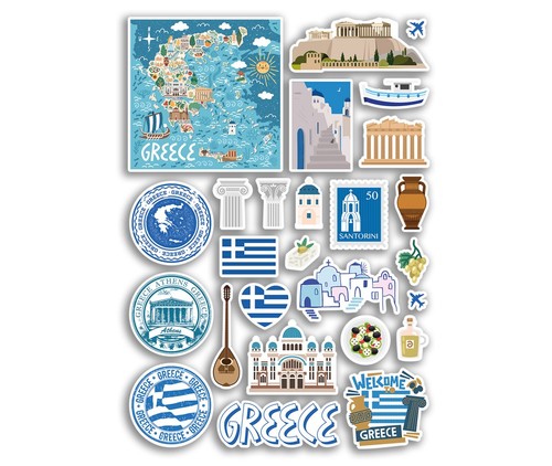 Sticker sheet greece vinyl - greece,