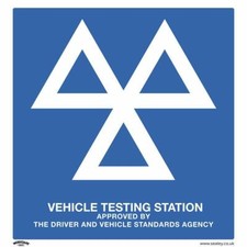 Sealey Safety Sign - MOT Testing Station - Rigid Plastic