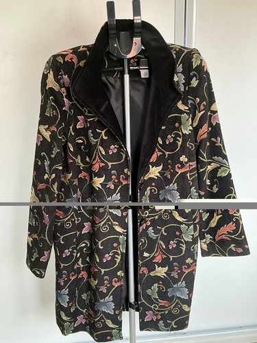 Heavy brocade velvet coat - brocade/velvet, by