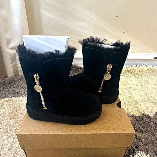 Ugg black suede mid - black, zip
