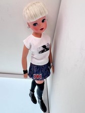 OOAK Reroot Vintage Custom Punk Sindy Doll Blonde Chelsea Hair Cut & Outfit 