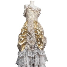 Vtg 80s Loralie Metallic Gold