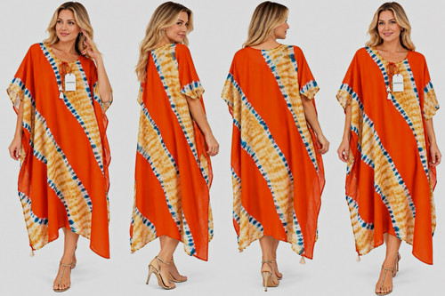 Monsoon orange tie dye - orange, kaftan
