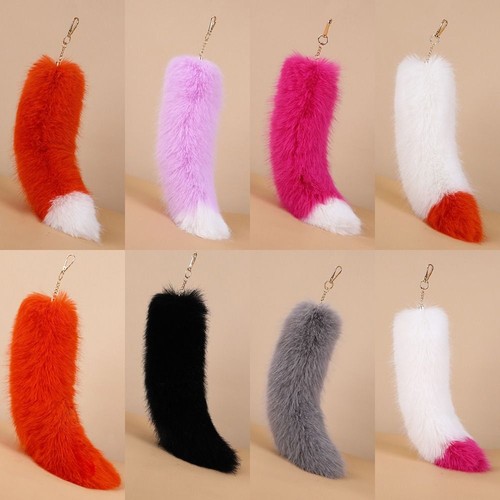Warm faux fur fox tail - warm,