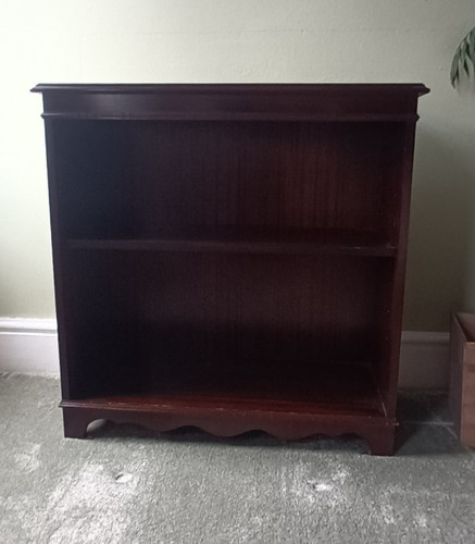 Compact mahogany bookcase with - bookcase,