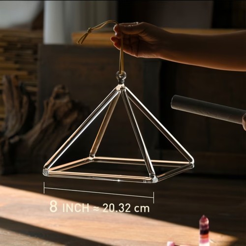 8in crystal singing pyramid - 8in,