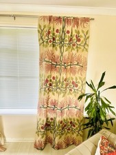 Antique Crewel Suzani Work Hand Embroidered Floral Wall Hanging Curtain 220x118