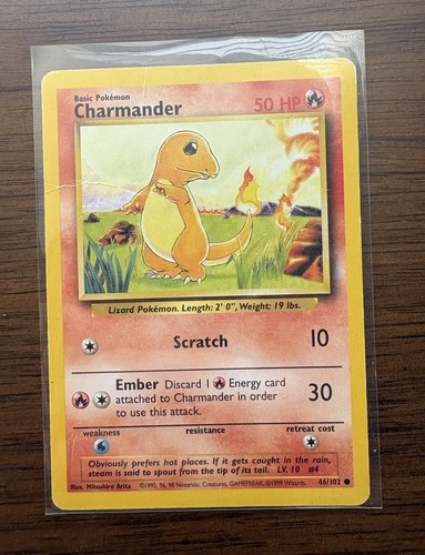 Pokémon tcg charmander base - pokémon,