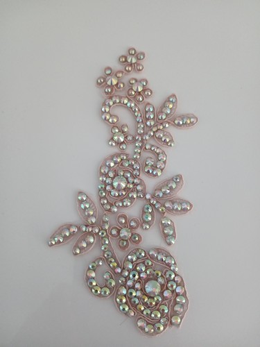 Small pale pink diamante - small, 1