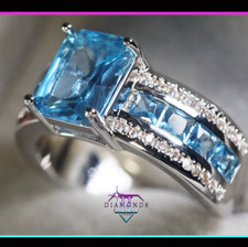 Women's Blue Diamond Ring
