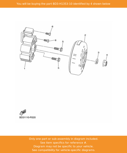 Yamaha nut bd3 h1353 - nut,, bd3-h1353-10