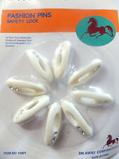 8 Pcs Diamante Hijab Safety Pins Black Or White