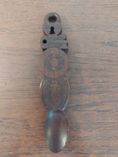 Vintage welsh love spoon 24cms - love,