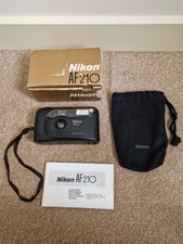 Nikon AF210 35mm Compact Film Camera with 32mm F4.5 Lens + Carry Pouch + Box