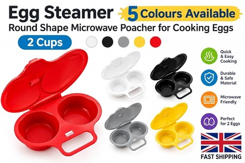 Colourful egg steamer - colourful, round