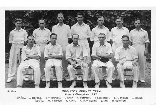 Postcard middlesex cricket - postcard,