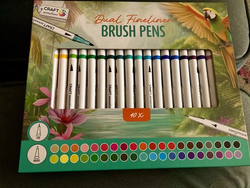 Dual brush fineliner pens - 40,