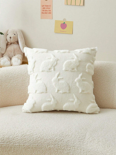Cream textured plush detail - textured,