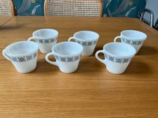 Pyrex CHELSEA Coffee Cups x 6 EXCELLENT CONDITION Vintage Retro EXCELLENT