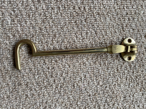 Vintage 6inch brass hook - vintage,