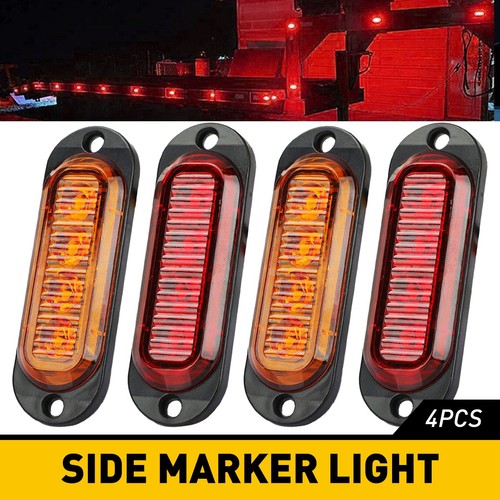 4led side marker amber red - 4x,