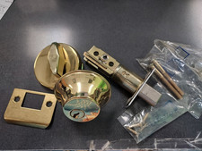 Weiser Locks 9470 L   Cylinder Deadlock With Keys Bright Brass