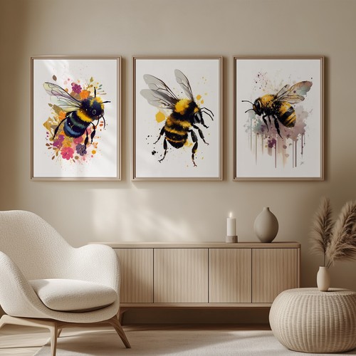 Set bee prints bumble - of,