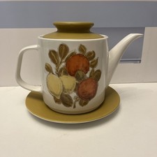 Vintage J & G Meakin St Clements Teapot Orange & Lemon design 1974 and saucer