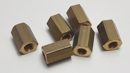 Long brass manifold nuts - long,
