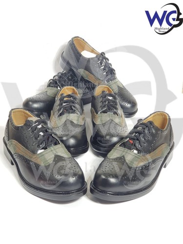 Ghillie brogues black leather - black,