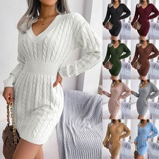 Women V Neck Cable Knitted