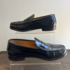 Barbour Loafers Men's Size 9 Black Leather Formal Casual Shoe Slip-on Wedding