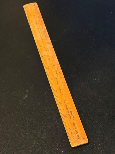 Vintage helix wooden ruler - wooden,