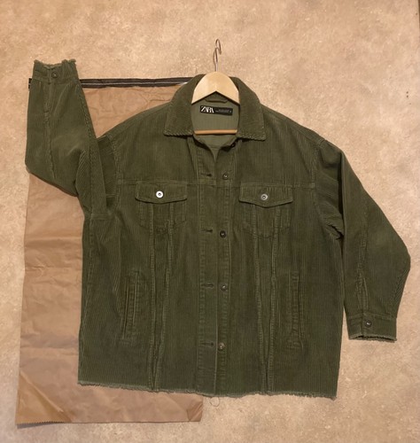 Zara green corduroy jacket - green,