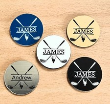 Personalised Custom Monogram Name Golf Ball Marker Birthday Father's Day Gift