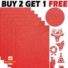 Glitter Card Coloured Premium Quality Low Non Shed 250gsm Crafts Mixed Adhesive