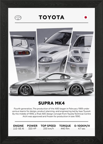 Toyota supra mk4 - framed, wall