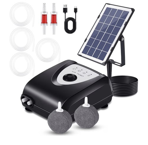 Solar power oxygenator pond - solar,
