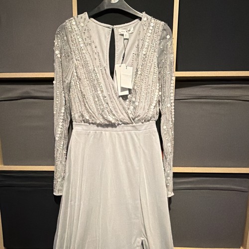 Frock frill silver - silver, sequin