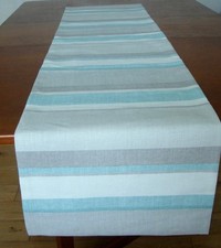 New Table Runner Laura Ashley Eaton Stripe Duck Egg Fabric Fully Lined  54" Long