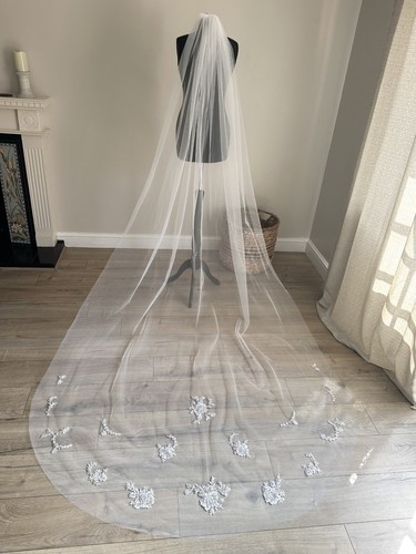 Lace cathedral wedding veil - wedding,